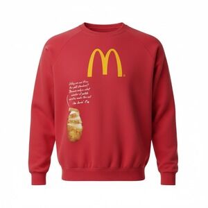 Vintage McDonald's Hanes Red Graphic Sweatshirt Mens  Im Lovin It Potato Logo L‎